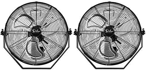 18 Inch Industrial Wall Mount 3 Speed Commercial Ventilation Metal Fan for Warehouse, Greenhouse, Workshop, Patio, Factory and Basement(Black)