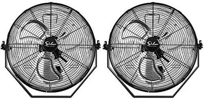 18 Inch Industrial Wall Mount 3 Speed Commercial Ventilation Metal Fan for Warehouse, Greenhouse, Workshop, Patio, Factory and Basement(Black)