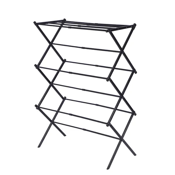 1set, Metal Clothes Rack, Pre Assembled Clothes Rack, Expandable Laundry Drying Rack, Towel Rack For Indoor And Outdoor Use