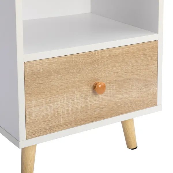 2 of Bedside Cupboard with 1 Drawer and Short Legs;  End Table with Storing Shelf;  Indoors XH