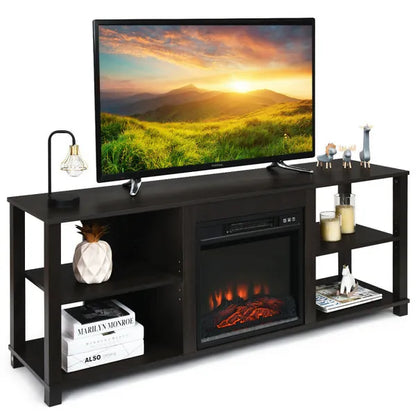 2-Tier TV Storage Cabinet Console with Adjustable Shelves