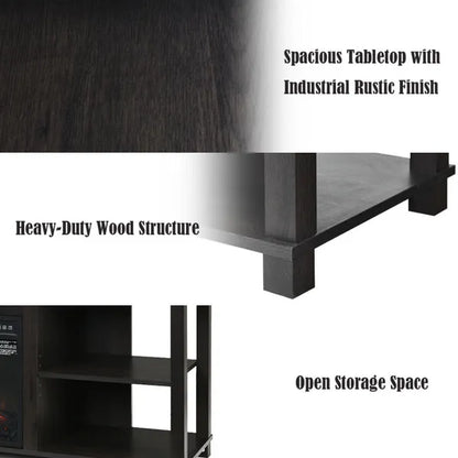 2-Tier TV Storage Cabinet Console with Adjustable Shelves