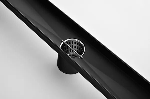 24 Inches Linear Shower Drain with Removable Cover, 304 Stainless Shower Drain Included Hair Strainer and Leveling Feet