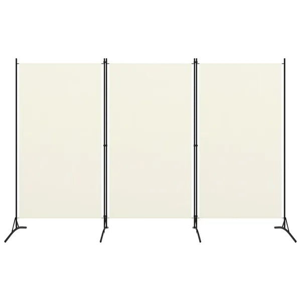 3-Panel Room Divider White 102.4"x70.9" Fabric