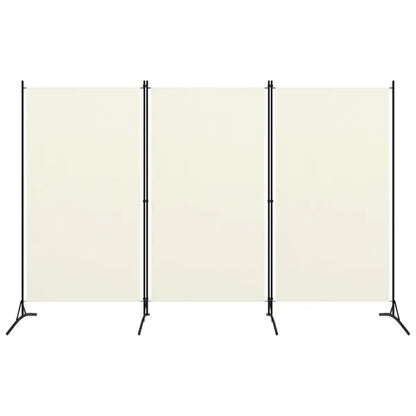 3-Panel Room Divider White 102.4"x70.9" Fabric