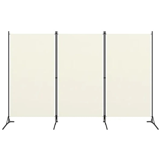 3-Panel Room Divider White 102.4"x70.9" Fabric