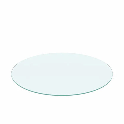 35.8" Round Tempered Glass Table Top Clear Glass 1/4" Thick Flat Polished Edge