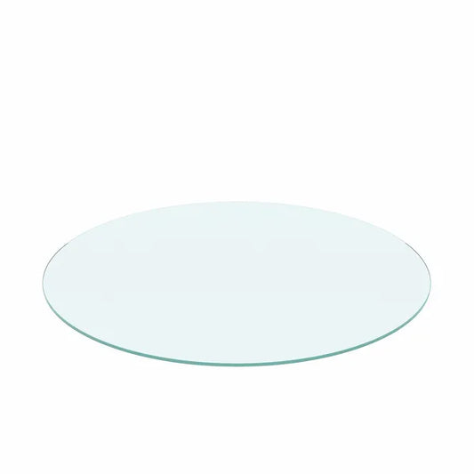 35.8" Round Tempered Glass Table Top Clear Glass 1/4" Thick Flat Polished Edge