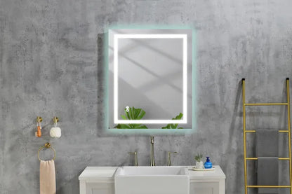 36*28 LED Mirror for Bathroom with Lights; Dimmable; Anti-Fog; Lighted Bathroom Mirror with Smart Touch Button; Memory Function