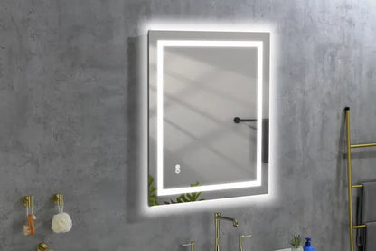 36*28 LED Mirror for Bathroom with Lights; Dimmable; Anti-Fog; Lighted Bathroom Mirror with Smart Touch Button; Memory Function