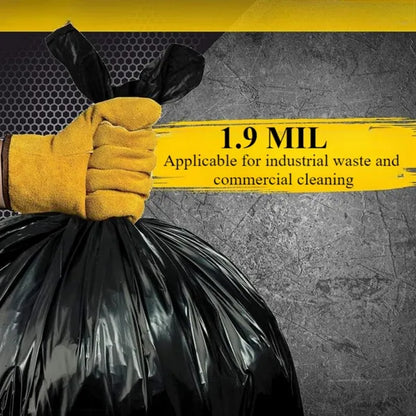 40 Gallon Trash Bags Heavy Duty, (100PCS) 1.9MIL Trash Bags Large Black Trash Bags 35in*39.4in Garbage Bags for Lawn, Leaf, and Commercial