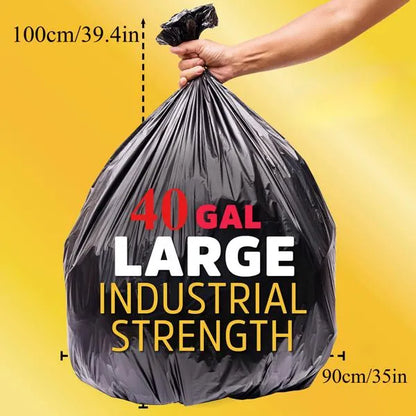 40 Gallon Trash Bags Heavy Duty, (100PCS) 1.9MIL Trash Bags Large Black Trash Bags 35in*39.4in Garbage Bags for Lawn, Leaf, and Commercial