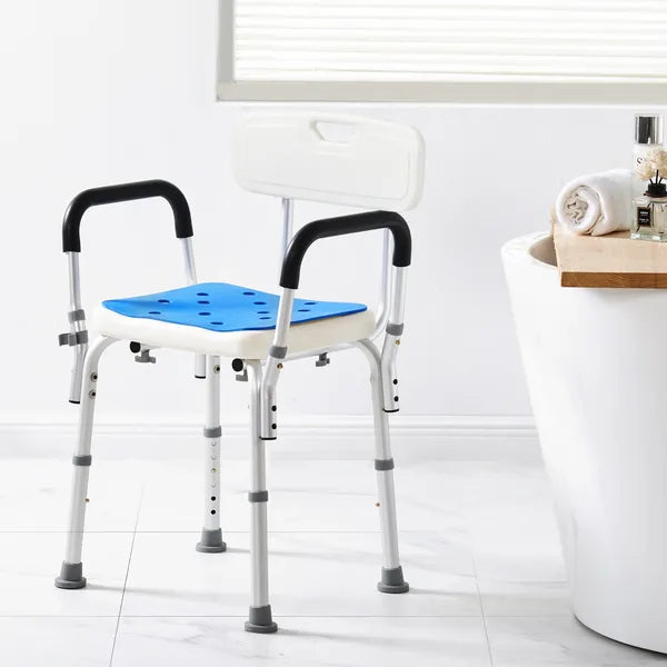 400lbs Shower Chair Bath Stool Seat Height Adjustable for Bathtub Shower