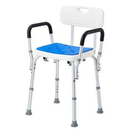 400lbs Shower Chair Bath Stool Seat Height Adjustable for Bathtub Shower