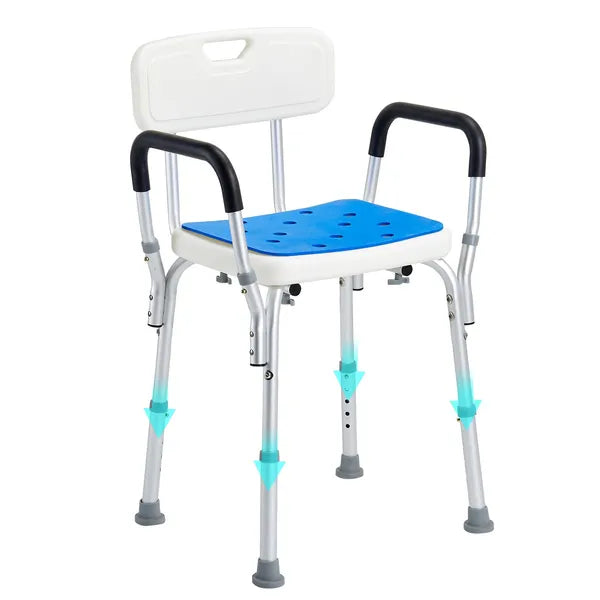 400lbs Shower Chair Bath Stool Seat Height Adjustable for Bathtub Shower