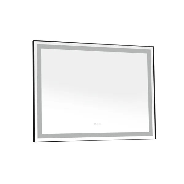 48*36 LED Lighted Bathroom Wall Mounted Mirror with High Lumen+Anti-Fog Separately Control