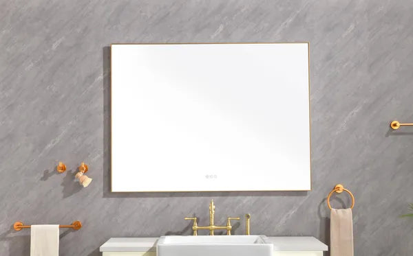 48x 36Inch LED Mirror Bathroom Vanity Mirror with Back Light;  Wall Mount Anti-Fog Memory Large Adjustable Vanity Mirror