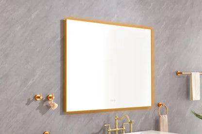 48x 36Inch LED Mirror Bathroom Vanity Mirror with Back Light;  Wall Mount Anti-Fog Memory Large Adjustable Vanity Mirror