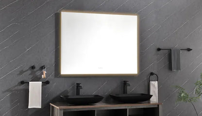 48x 36Inch LED Mirror Bathroom Vanity Mirror with Back Light;  Wall Mount Anti-Fog Memory Large Adjustable Vanity Mirror