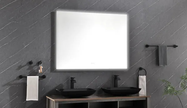 48x 36Inch LED Mirror Bathroom Vanity Mirror with Back Light;  Wall Mount Anti-Fog Memory Large Adjustable Vanity Mirror