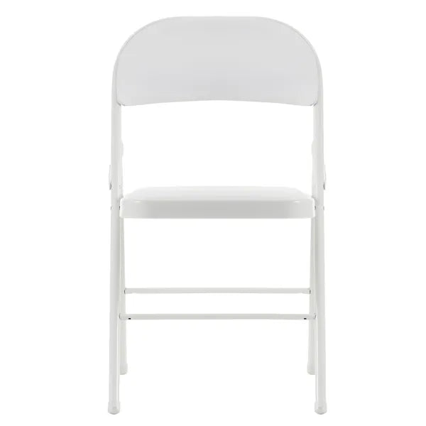 6pcs Elegant Foldable Iron & PVC Chairs for Convention & Exhibition White