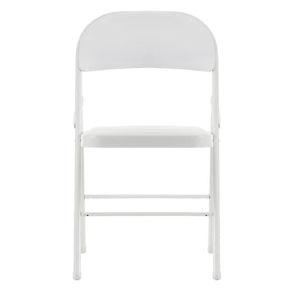 6pcs Elegant Foldable Iron & PVC Chairs for Convention & Exhibition White