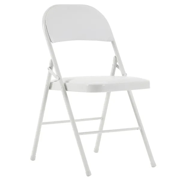 6pcs Elegant Foldable Iron & PVC Chairs for Convention & Exhibition White