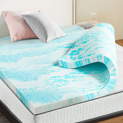 Gel Memory Foam Mattress Topper Full Size Cooling Topper Full