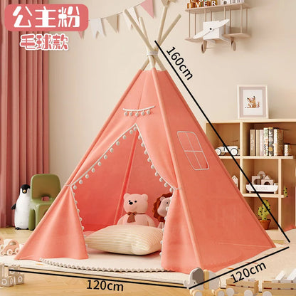 1.35M Tent for Kids Indoor Household Portable Folding Princess Wigwam