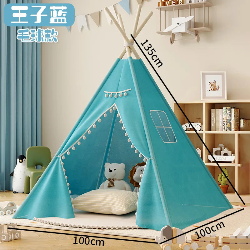 1.35M Tent for Kids Indoor Household Portable Folding Princess Wigwam