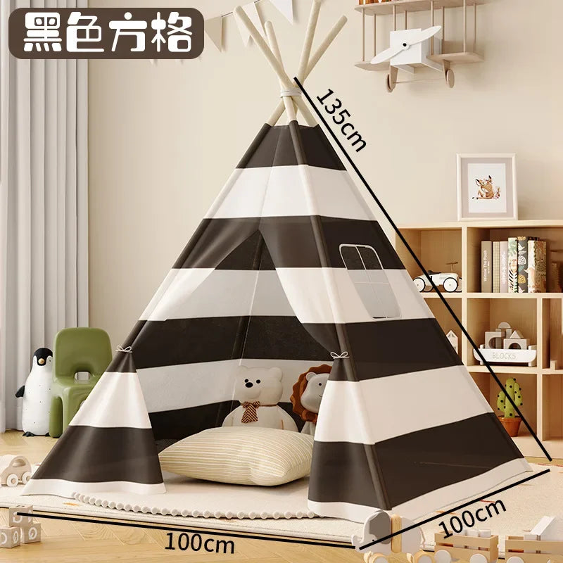 1.35M Tent for Kids Indoor Household Portable Folding Princess Wigwam