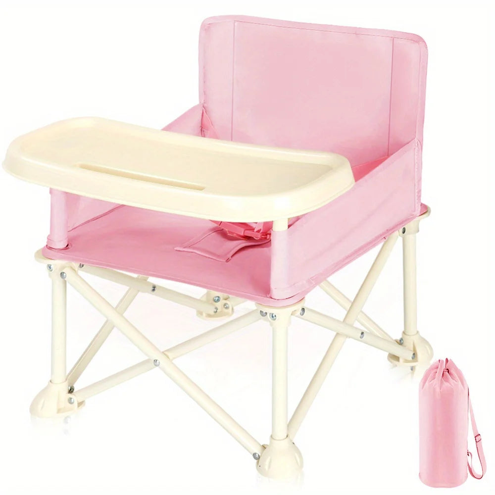 Stylish and Durable High Chair with Adjustable Footrest and Detachable C