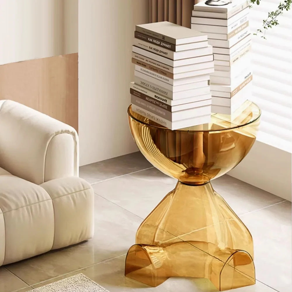 Transparent Advanced Small flat head coffee table cream style, home