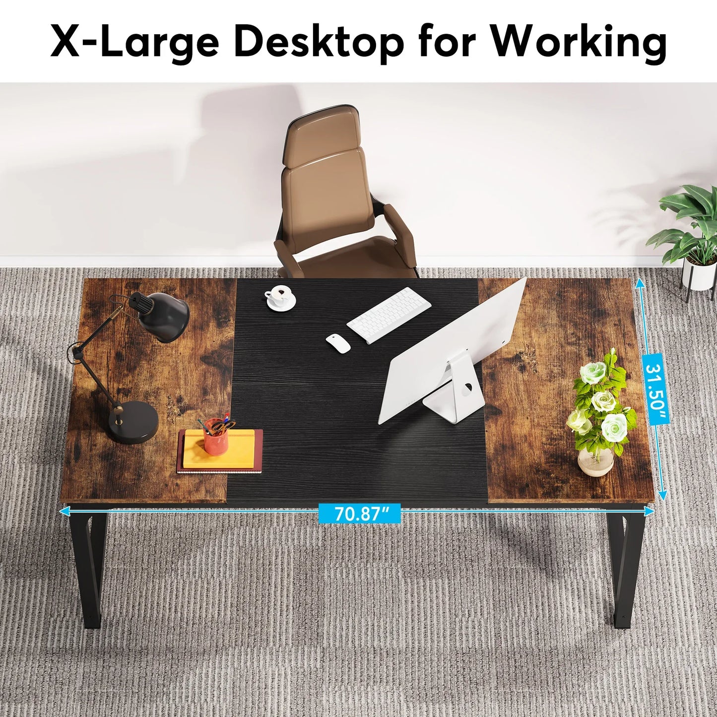 Tribesigns Modern Computer Desk Large Office Desk Computer Table