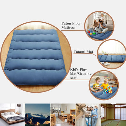 Japanese Floor Mattress Futon Mattress,Thick Tatami Mat Sleeping Pad