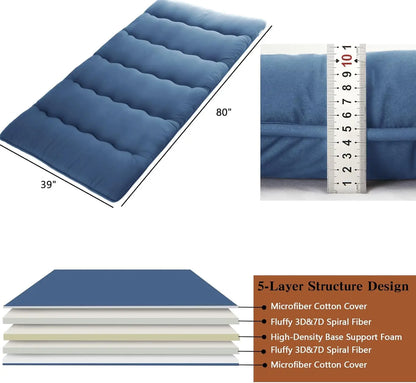 Japanese Floor Mattress Futon Mattress,Thick Tatami Mat Sleeping Pad