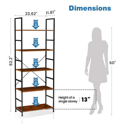 Tier Bookcase Bookshelf Modern Book Case For Books Corner