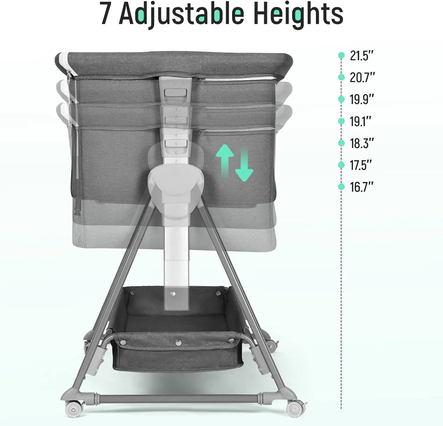 Baby Bassinet, Beside Sleeper for Baby Easy Folding Bedside Bassinet