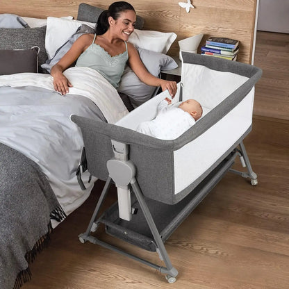 Baby Bassinet, Beside Sleeper for Baby Easy Folding Bedside Bassinet