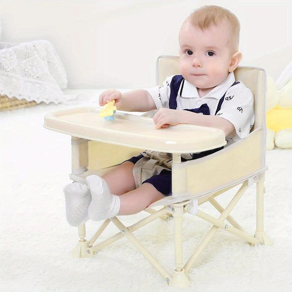 Stylish and Durable High Chair with Adjustable Footrest and Detachable C