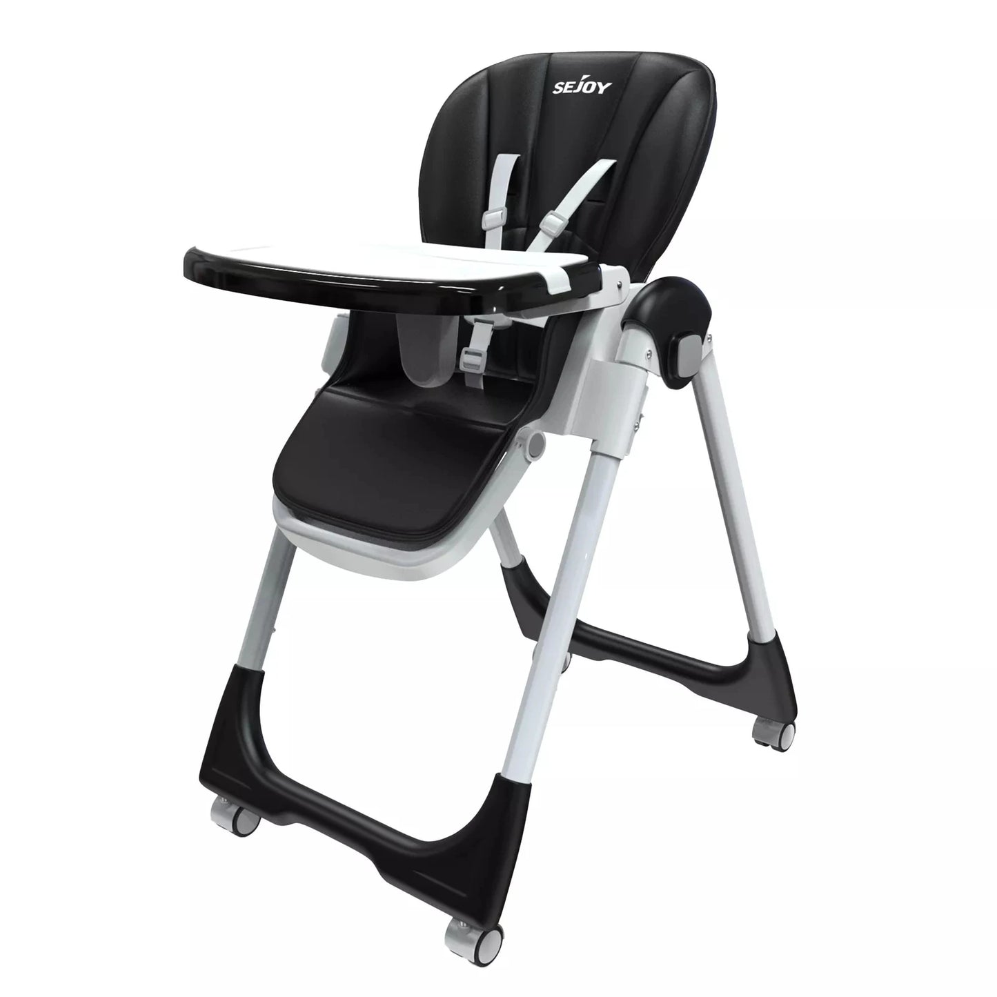 SEJOY Baby High Chair Infants Folding Convertible Removable Tray Adjustable