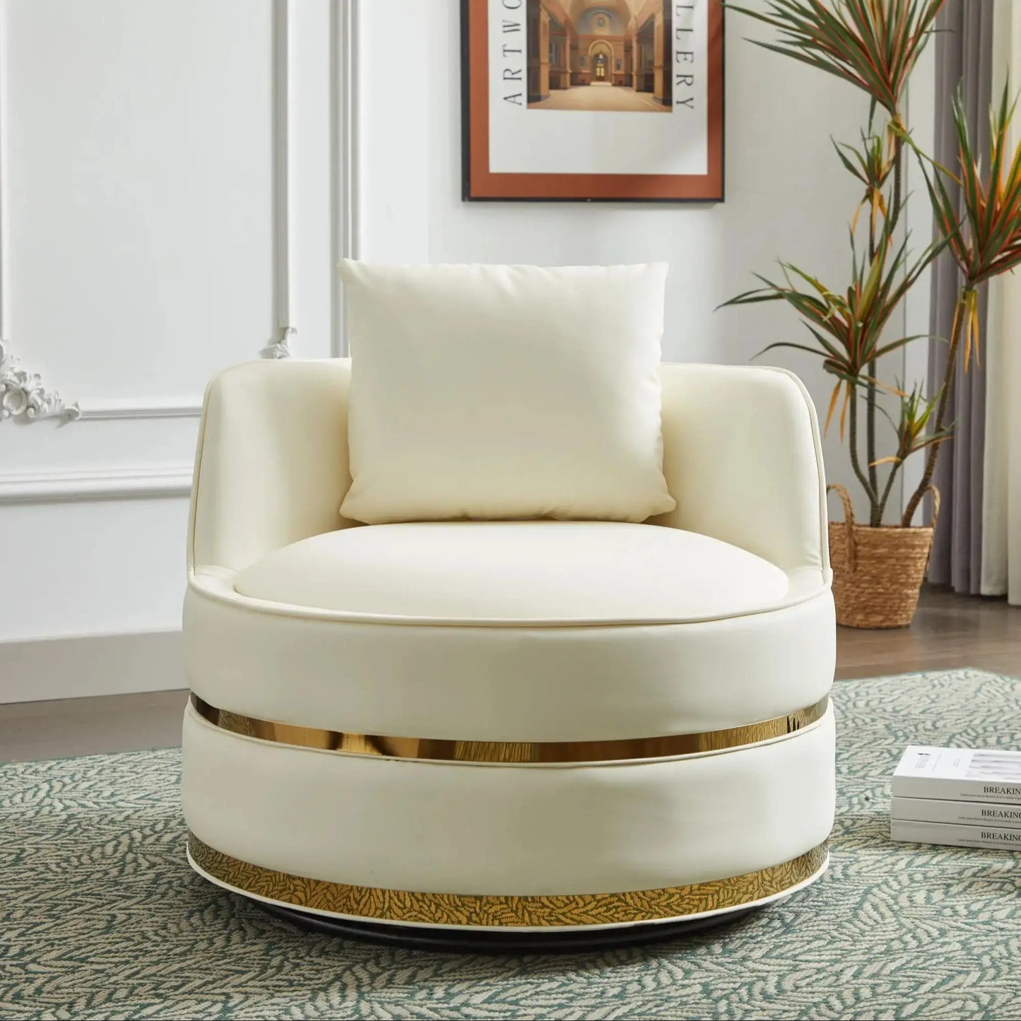 Swivel Chair, 360 Swivel Accent Chair, Barrel Chair for Living Room Bedroom