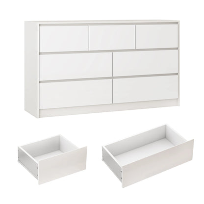 7 Drawer Dresser for Bedroom, 55 Inch Modern Dresser with High