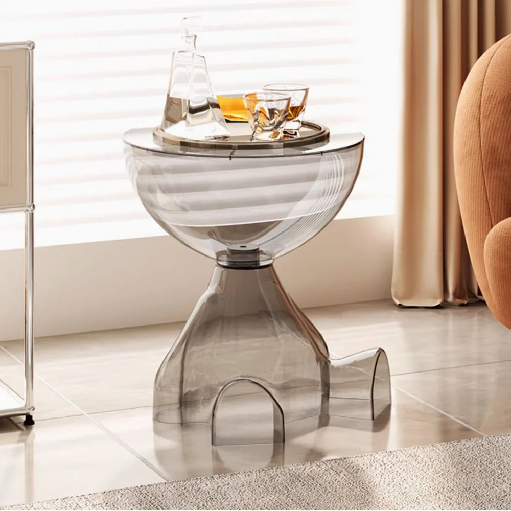 Transparent Advanced Small flat head coffee table cream style, home