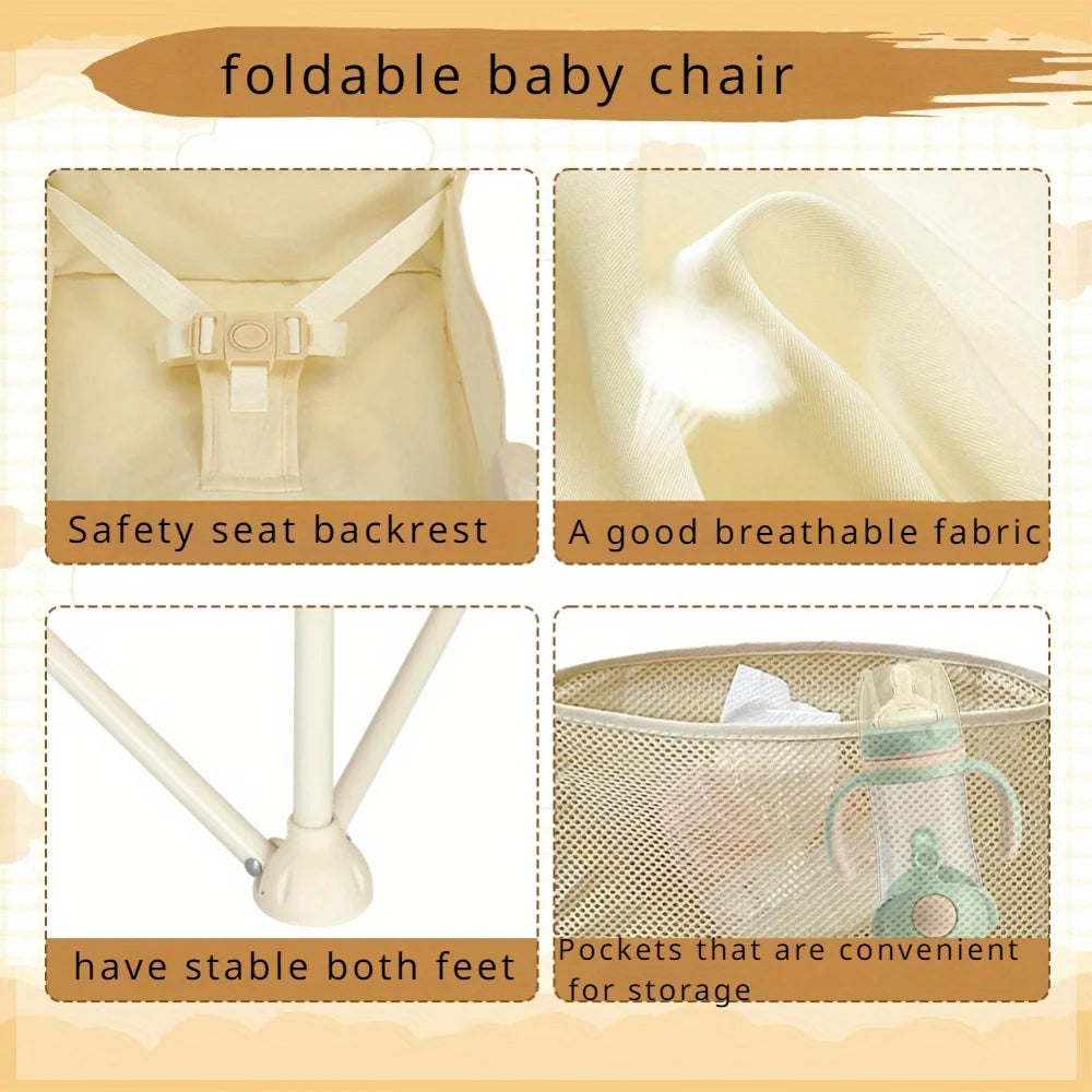 Stylish and Durable High Chair with Adjustable Footrest and Detachable C