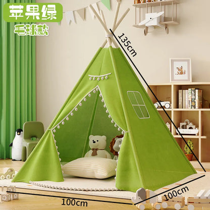 1.35M Tent for Kids Indoor Household Portable Folding Princess Wigwam