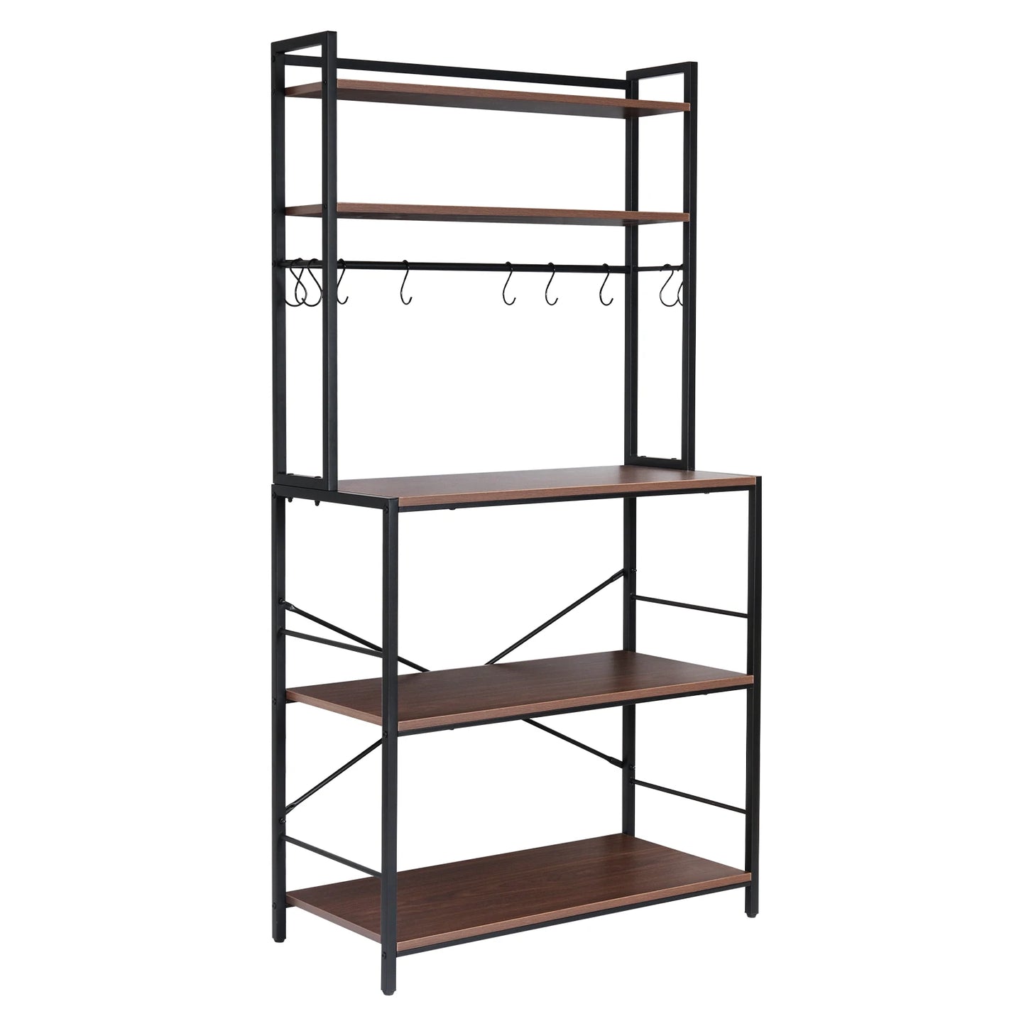 Kitchen Bakers Rack Industrial 5-Tier Microwave Oven Stand Freestanding