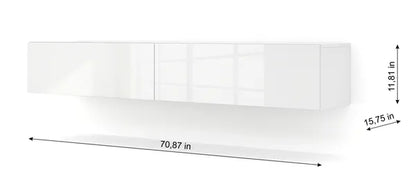 Bingo 180 TV Stand / 70,94 in / white matt / white gloss