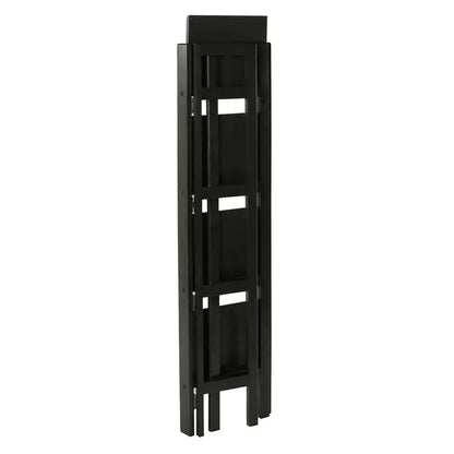 Black Winsome Wood Terry Shelving; Folding Bookcase ; Black