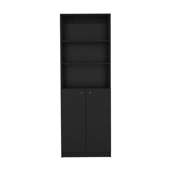 Bookcase Dual-Door Benzoni, Office, Black